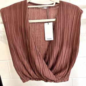 NWT sleeveless draped blouse from Mango